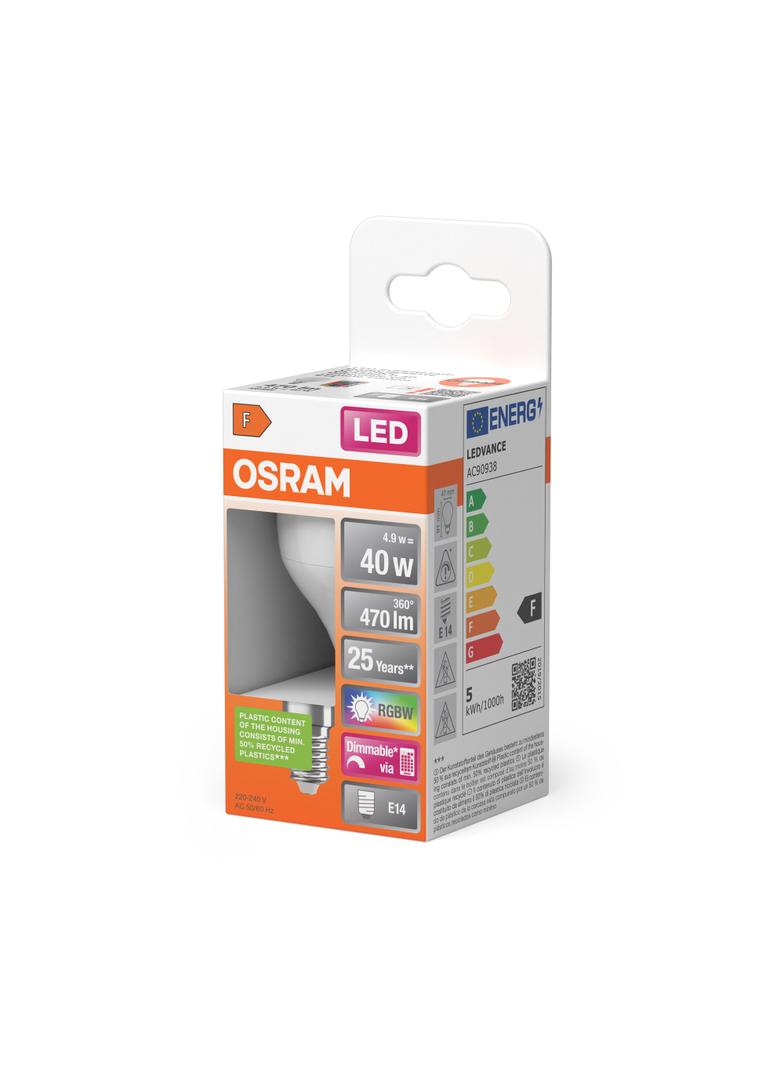 OSRAM Żarówka LED KULKA E14 5,5W 40W RGBW + PILOT LEDVANCE