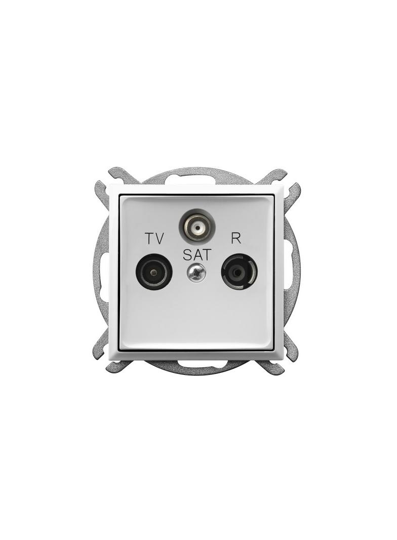 ARIA Gniazdo RTV-SAT przelotowe - kolor biały