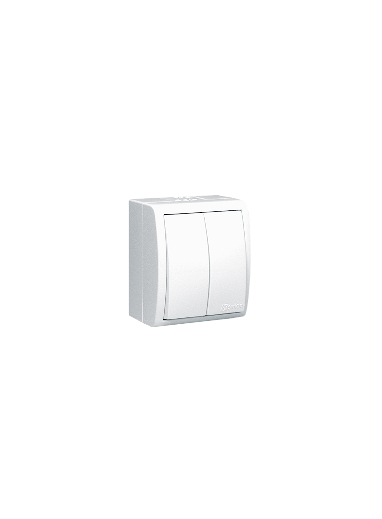 Simon Aquarius Łącznik schodowy podwójny bryzgoszczelny IP54 10A 250V zaciski śrubowe biały AQW6/2/11 KONTAKT
