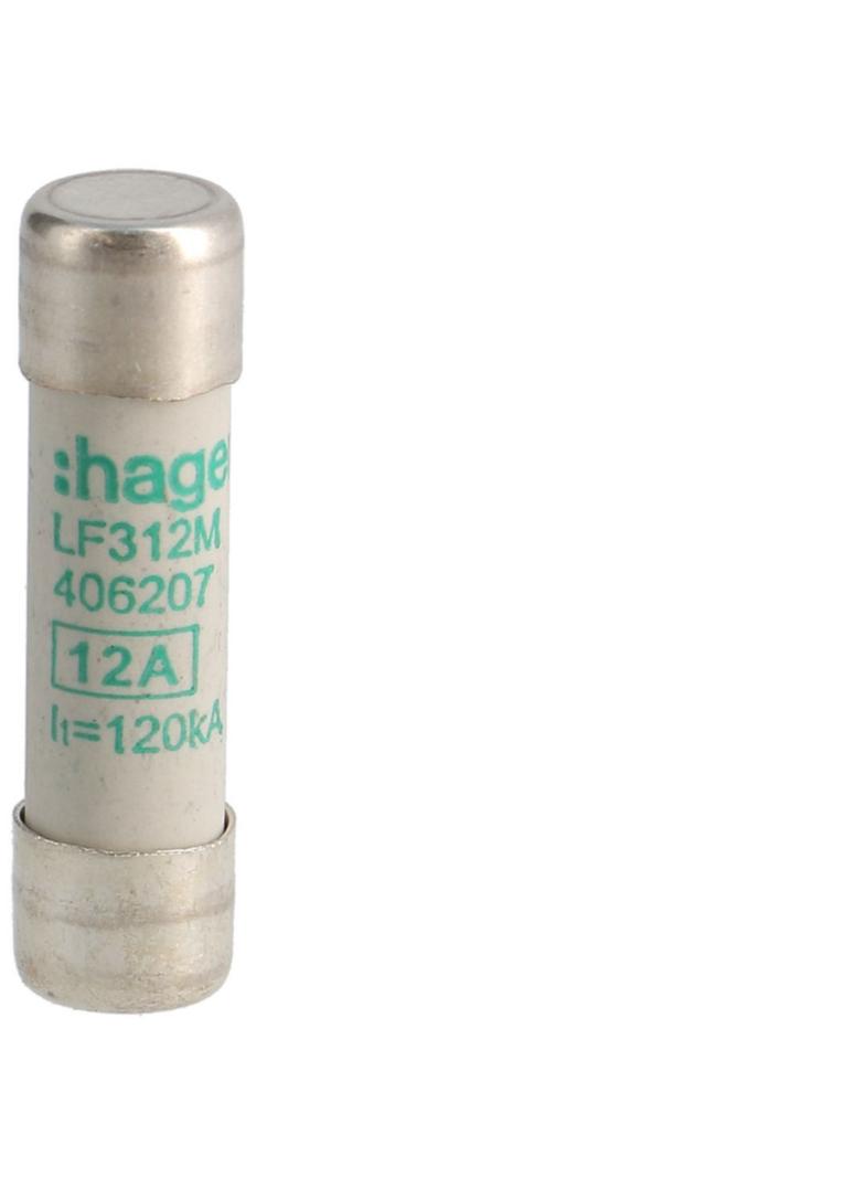 Wkładka bezpiecznikowa cylindryczna CH-10 10x38mm aM 12A 500VAC LF312M HAGER