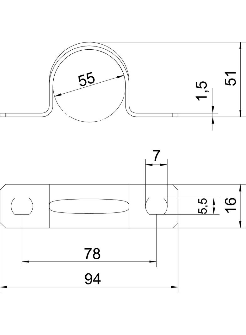 605, OBEJMY MOCUJĄCE 55MM OC.G.