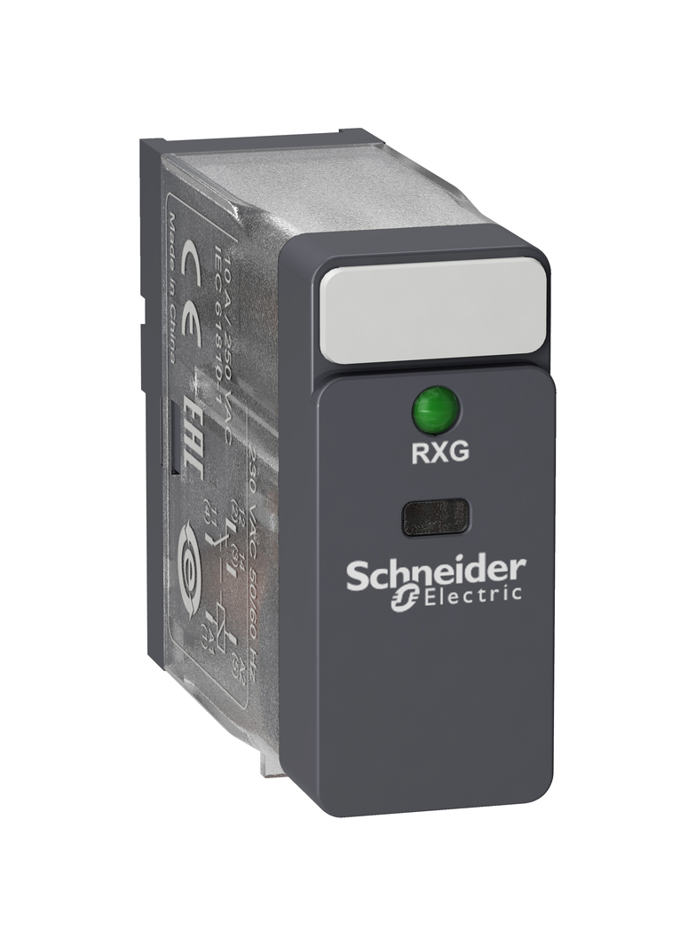 Zelio Relay Przekaźnik interfejsowy ze standardową obudową oraz LED 230V AC, 10A, 1 styk C/O