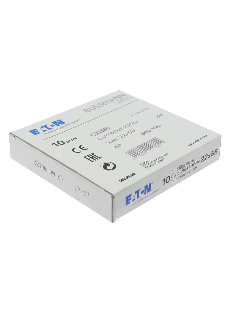 CYLINDRICAL FUSE 22 x 58 6A AM 690V AC Wkładka cylindryczna 22 x 58mm 6A AM 690V AC C22M6 EATON