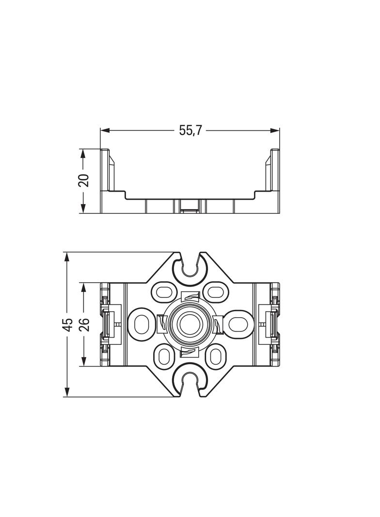 płytka montażowa do rozgałęźnika biała
