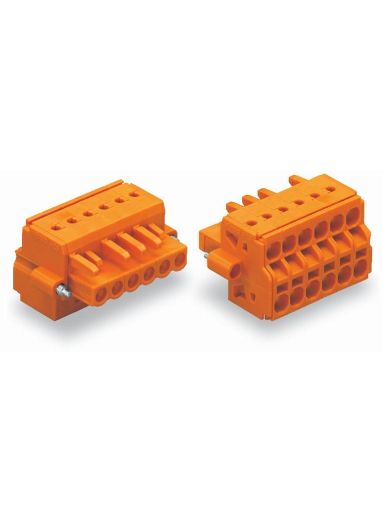 wtyk sprężynowy ras. 5,08mm 4-torowy pomarańczowy