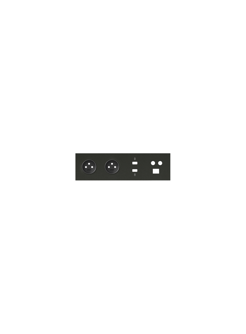 Simon 100 Panel 4-krotny: 2 gniazda + HDMI + USB + TV/SAT+ RJ45 czarny mat 10020406-238 KONTAKT