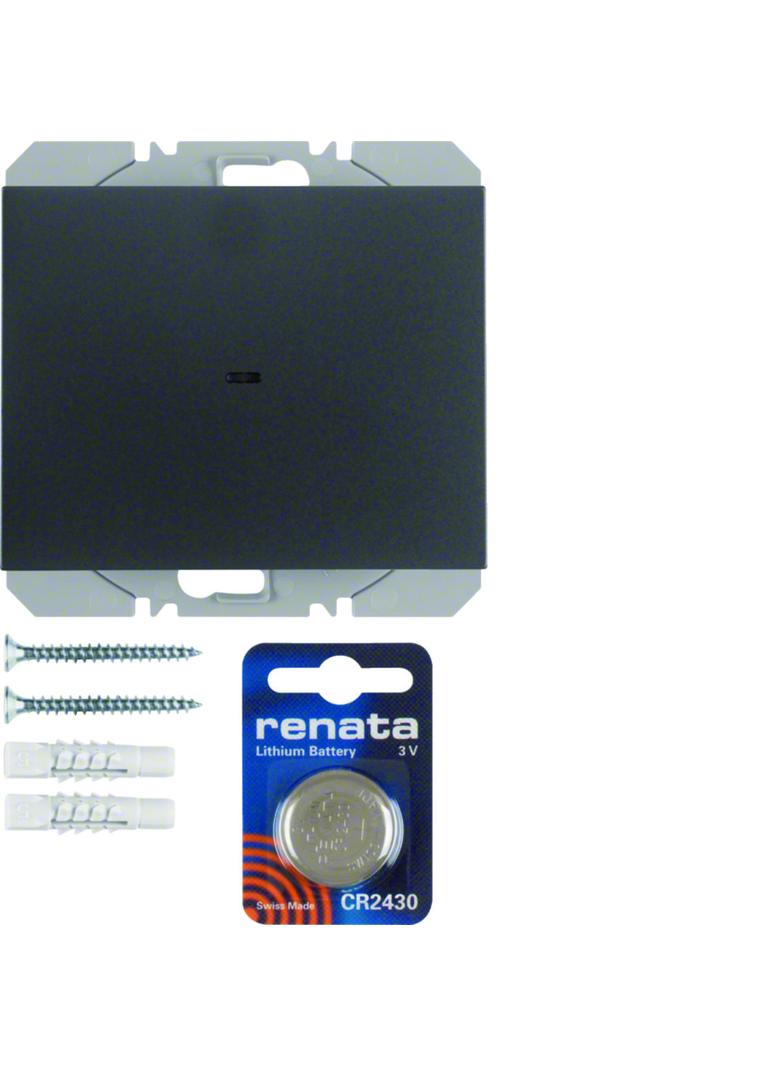 BERKER K.1 KNX RF quicklink Przycisk radiowy pojedyncza płaski antracyt 85655275 HAGER