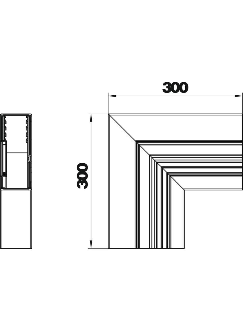 GA-AFS70170EL, Naroże płaskie asymetryczne