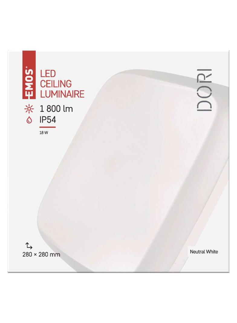 Oprawa LED kwadratowa DORI 18W IP54 neutralna biel ZM4313 EMOS
