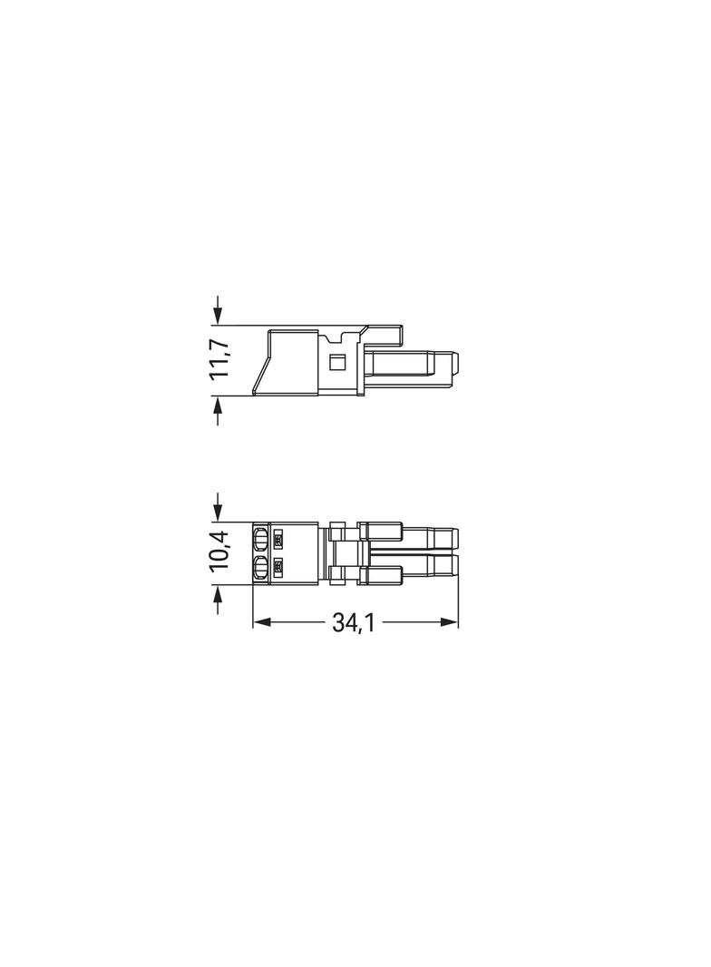 WINSTA MINI gniazdo 2-torowe szare
