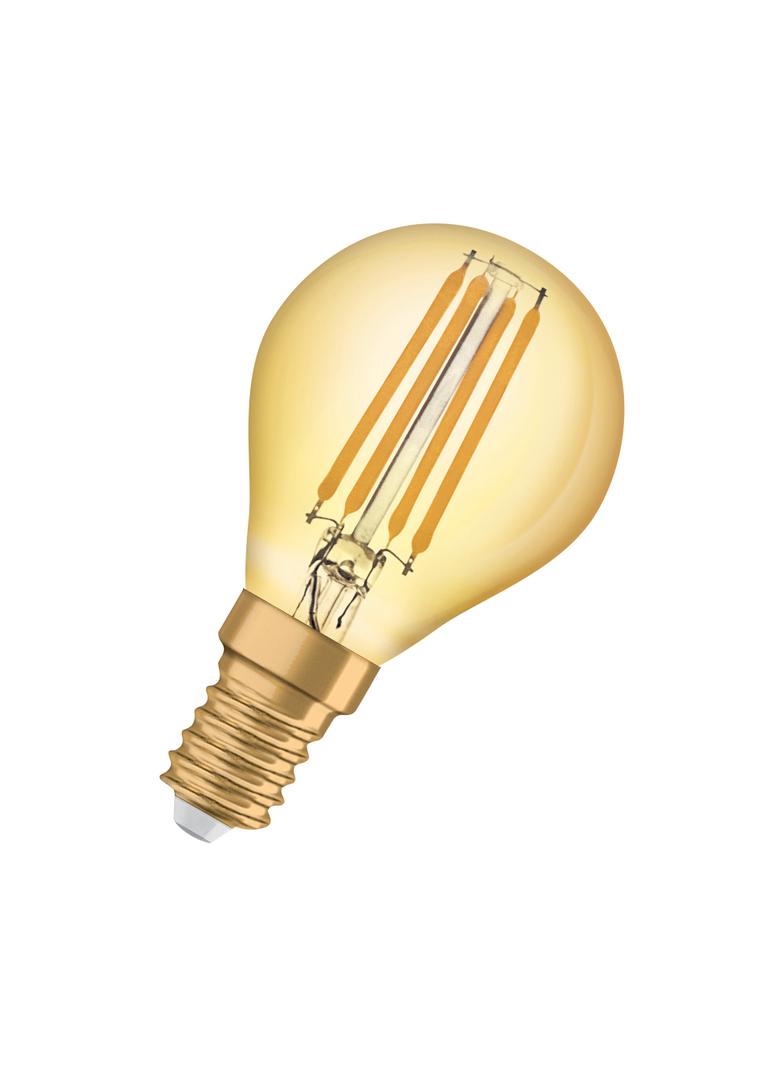 Żarówka LED Vintage 1906 LED CL P FIL GOLD 35 non-dim 4W/825 E14 4058075293496 LEDVANCE