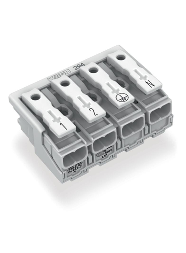 złączka zasilająca 4-biegunowa ze stopkami bez styku PE