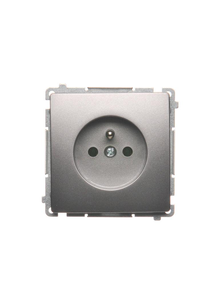 Simon Basic Gniazdo wtyczkowe z uziemieniem 16A 250V szybkozłączka stal inox BMGZ1C.01/21 BMGZ1c.01/21 KONTAKT