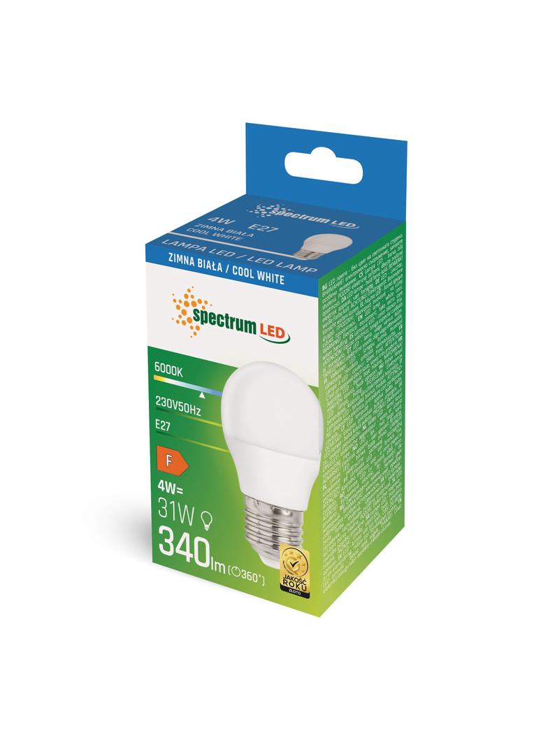 LED KULKA E-27 230V 4W CW SPECTRUM