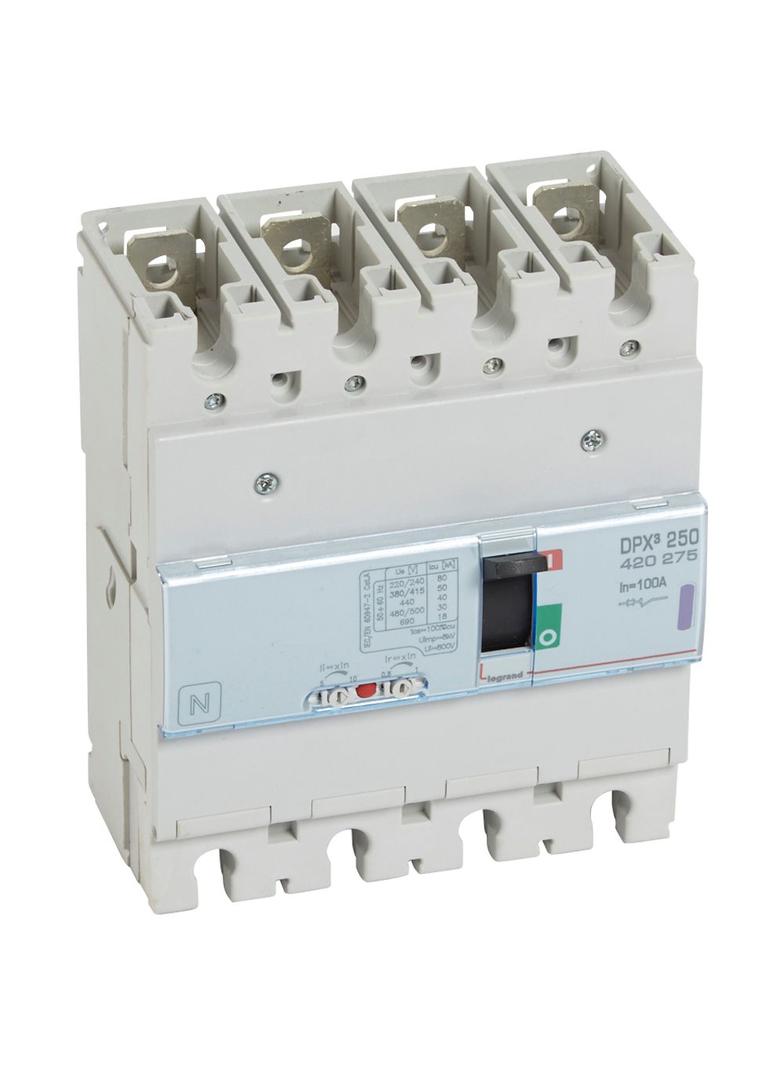 Wyłącznik DPX3 250 4P 100A 50Ka 420275 LEGRAND