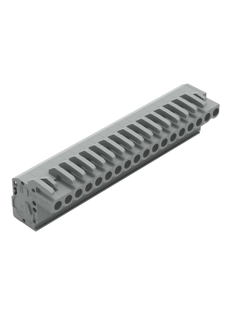MCS-MIDI Classic gniazdo kątowe 18-bieg. szare raster 5 mm /25szt./ WAGO