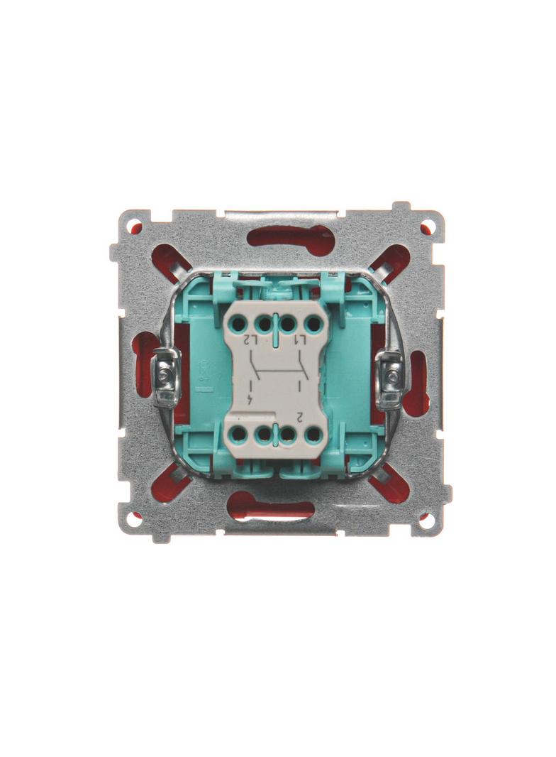 Simon Basic Łącznik dwubiegunowy 10A 250V szybkozłączka czerwony BMW2.01/22 KONTAKT