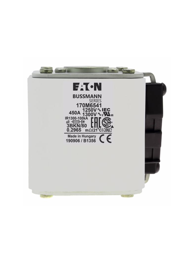 FUSE 450A 1250V 3BKN/80 AR CU Wkładka szybka 450A AC 1250V rozmiar 3 76x92x83 mm aR IEC UL 170M6541