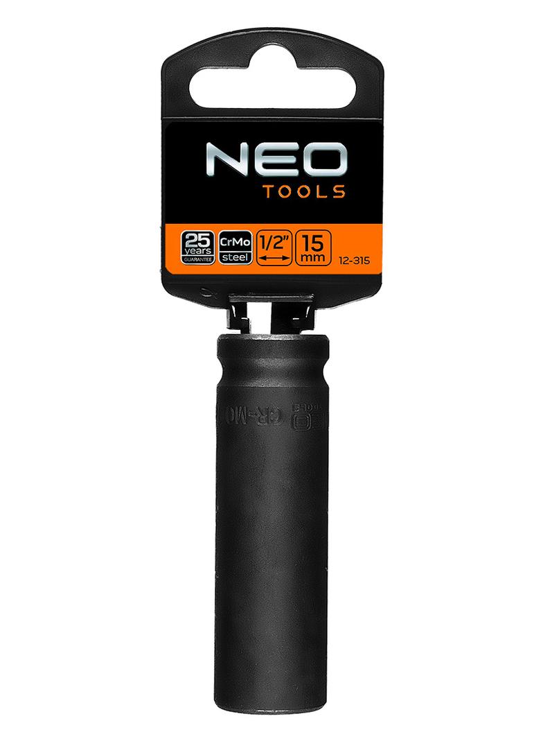 Nasadka udarowa 1/2" długa, 15 x 78mm , Cr-Mo