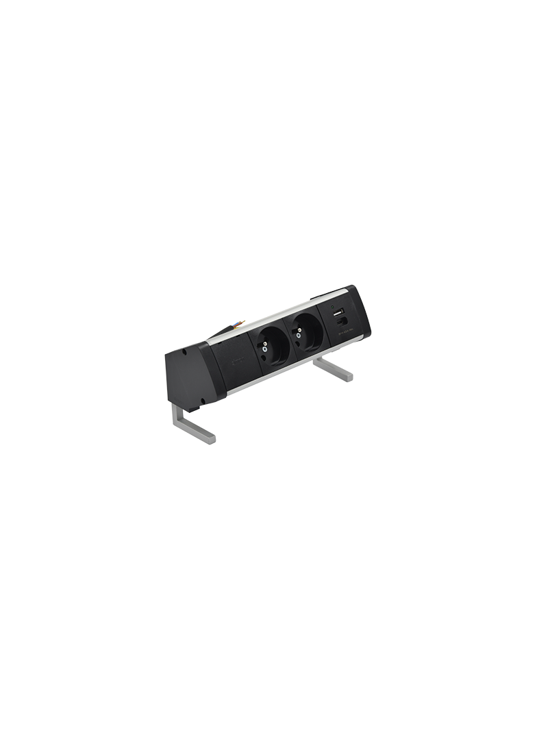 "Simon 480 TS48-430E20B00-40 Biurkowy zestaw gniazd 2 gn. typ E + ładowarka USB typ A+C