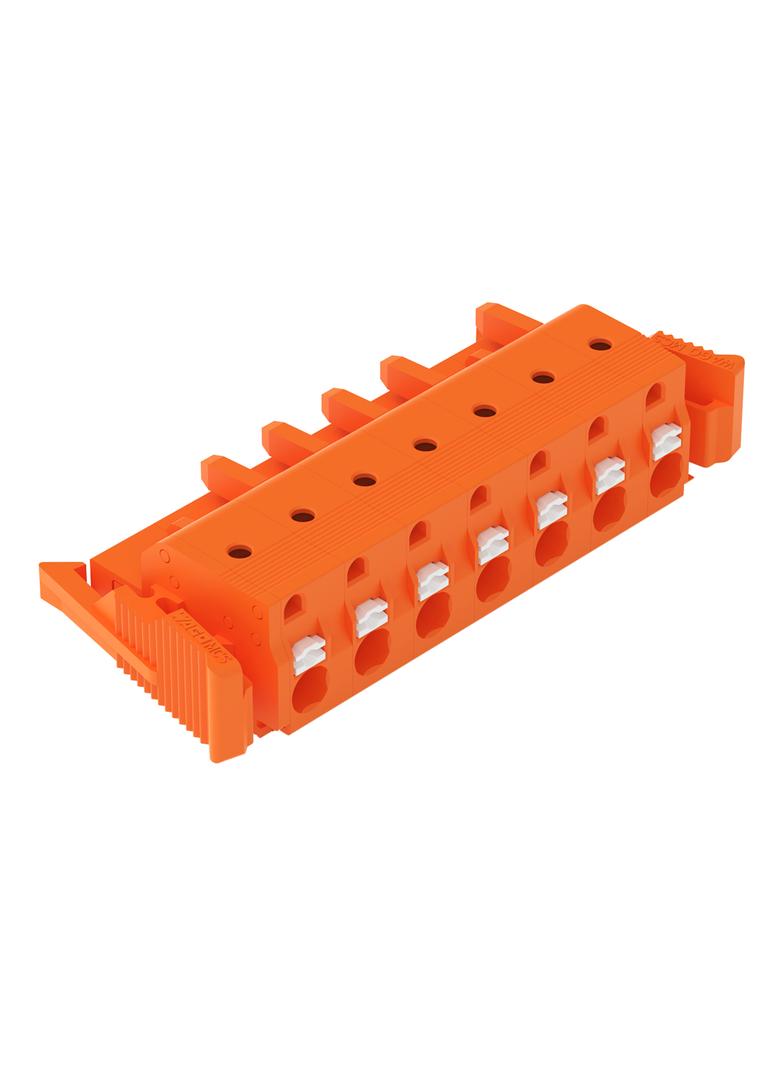 1-przewodowe gniazdo przycisk Push-in CAGE CLAMP pomarańczowa /25szt./ 2231-707/037-000 WAGO
