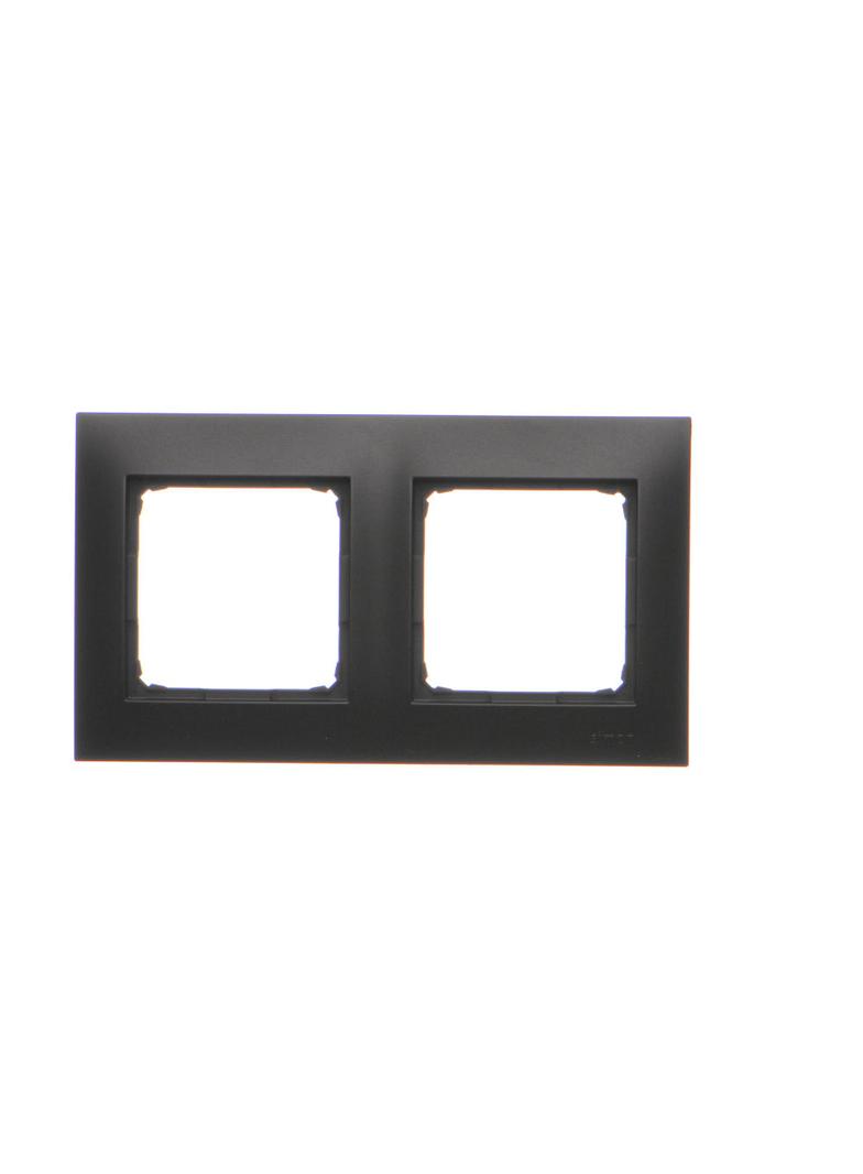 Simon 54 Premium Ramka 2-krotna PREMIUM do puszek karton-gips IP20 / IP44 czarny DRK2/49 KONTAKT