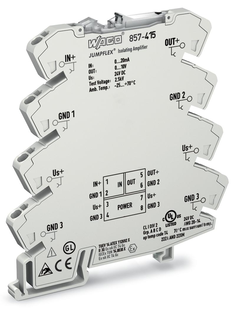 JUMPFLEX przetwornik separacyjny ze wzmocnieniem I/U DZ