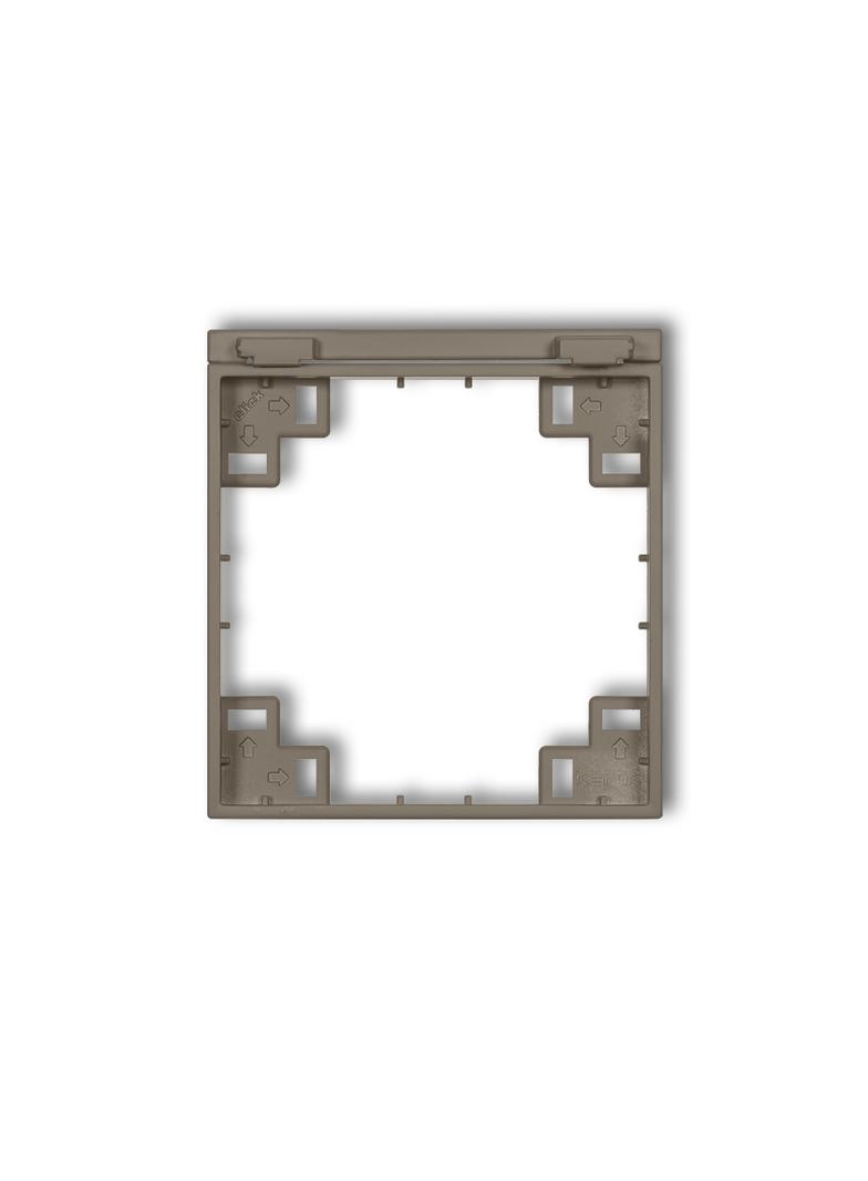 MINI SCHUKO Ramka pośrednia do gniazda bryzgoszczelnego z uziemieniem SCHUKO czekoladowy KARLIK