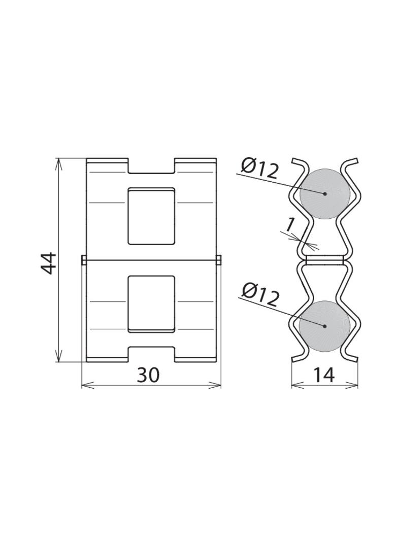 Zacisk DEHNclip do drutu i prętów zbrojenia 6-7 / 10 mm, sprężynowy, bezśrubowy, stal nieocynk.