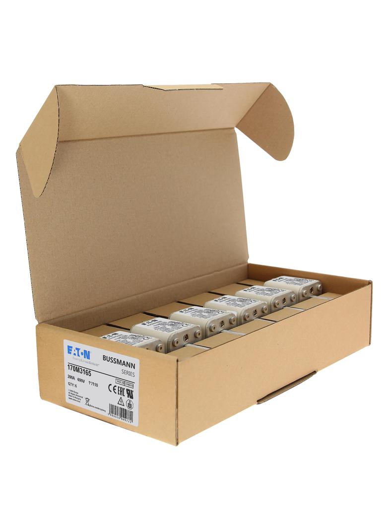 200A 690V 1*/110 aR INDICATOR FUSE Wkładka szybka 200A AC 690V rozmiar 1 45x45x134 mm 170M3165 EATON