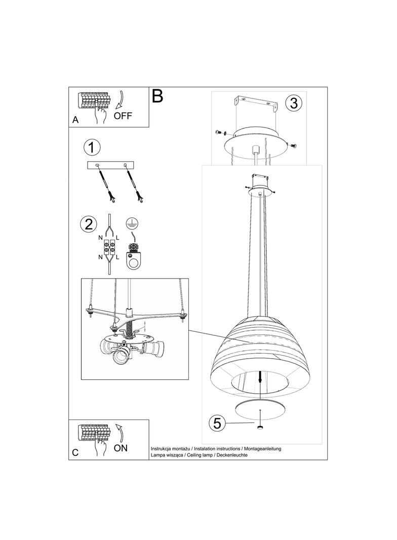 Sollux Żyrandol BELLA 60 biały SL.0733