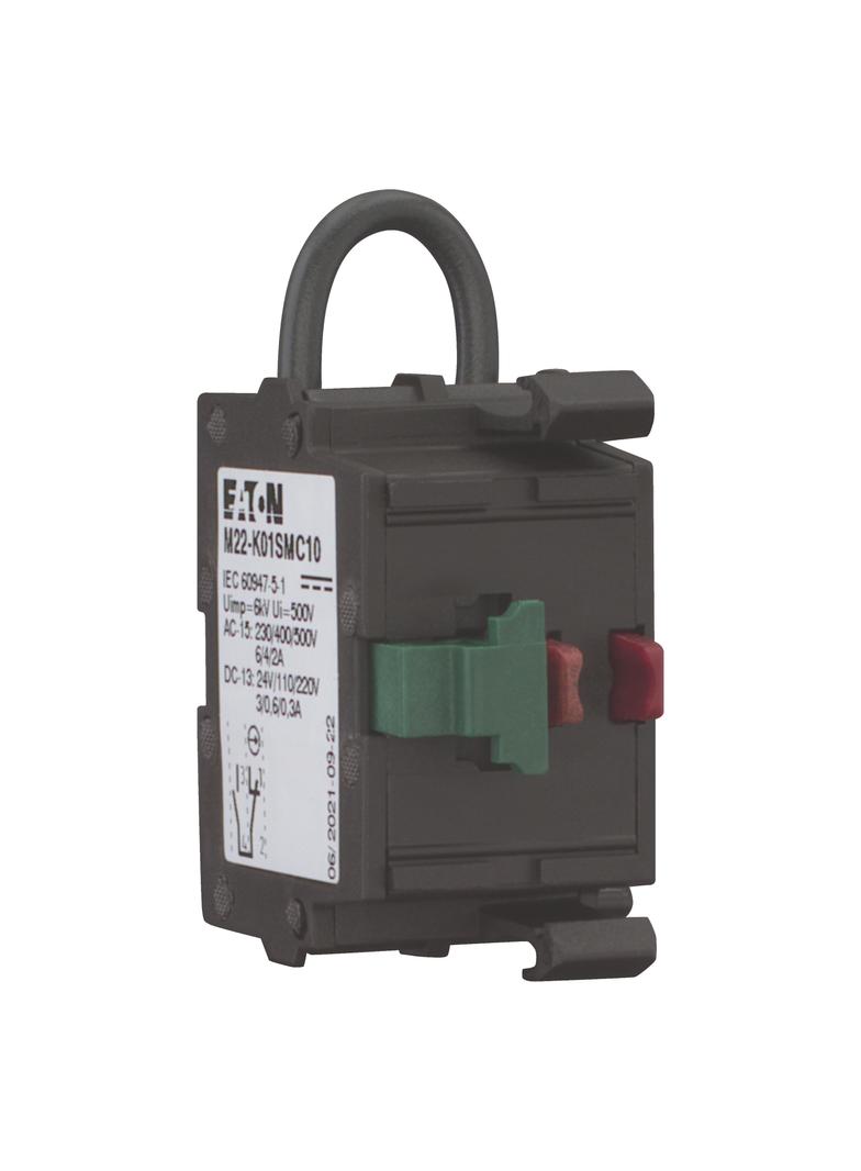 M22-K01SMC10 Element stykowy z samokontrolą 1Z 1R mocowany do płyty czołowej 121472 EATON