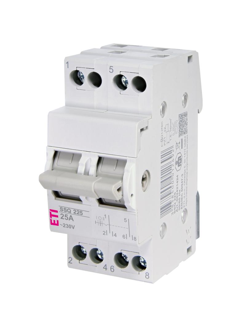 Przełącznik trójpołożeniowy modułowy 25A 2P SSQ 225 002421424 ETI