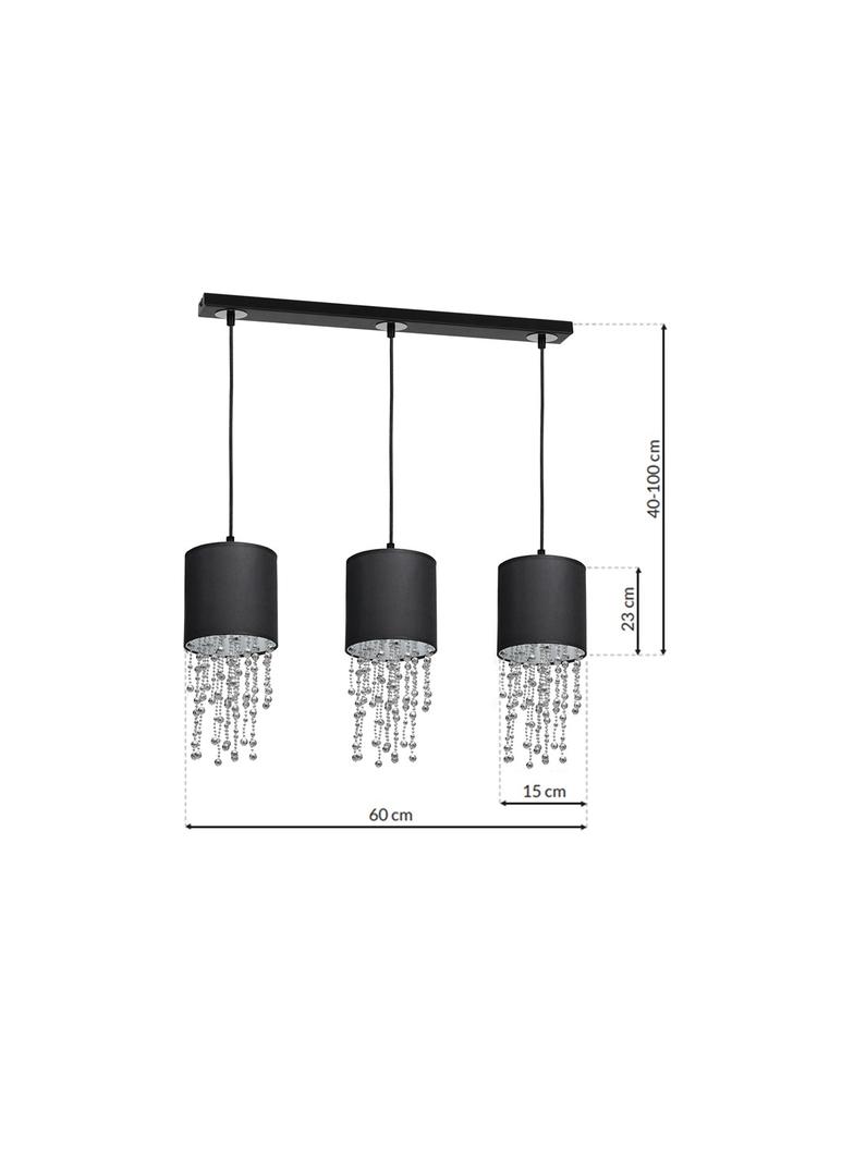 lampa wisząca Almeria 3xE27 czarna MLP64300 Milagro