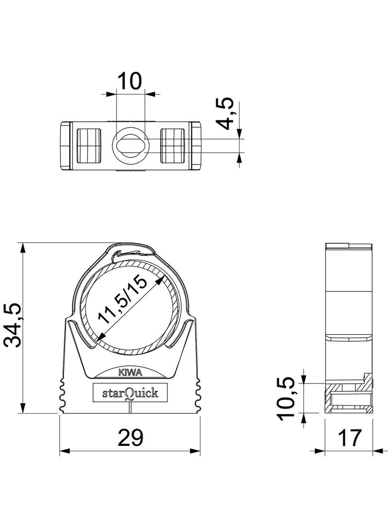 SQ-12, OBEJMA STARQUICK, 11,5-15MM