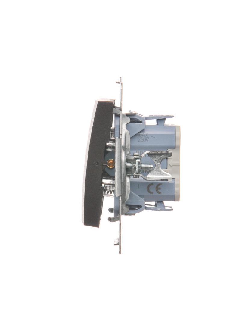 Simon 54 Przycisk „dzwonek” 10A szybkozłączka brąz mat