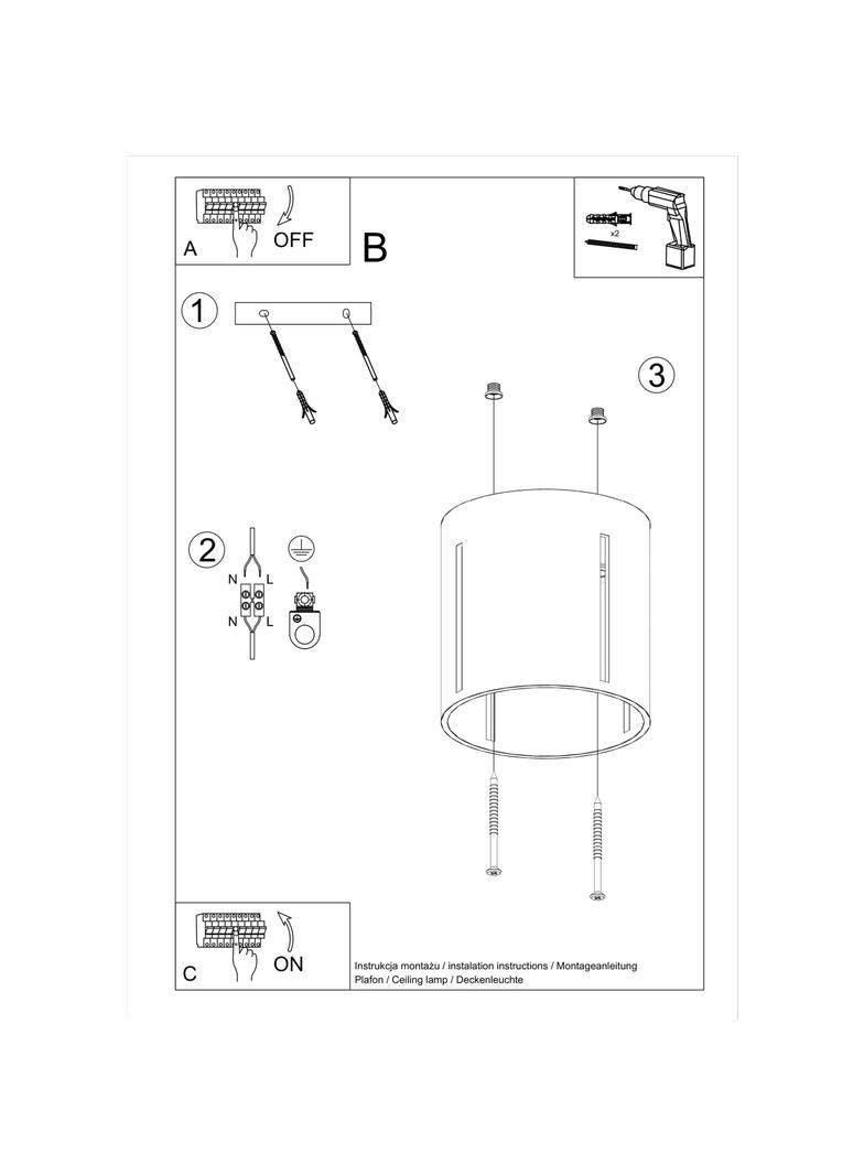 Sollux Plafon INEZ szary SL.0357