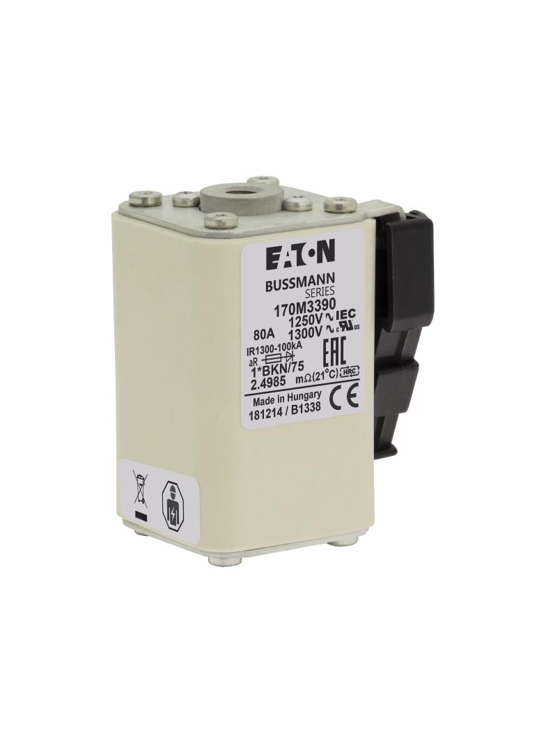 FUSE 80A 1250V 1*BKN/75 AR CU Wkładka szybka 80A AC 1250V rozmiar 1 45x59x75 mm aR, 170M3390 EATON