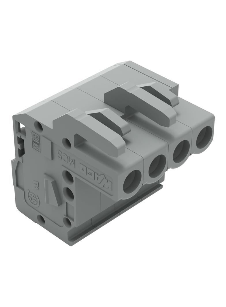 MCS-MIDI Classic gniazdo kątowe 4-bieg. szare raster 5 mm /100szt./ WAGO