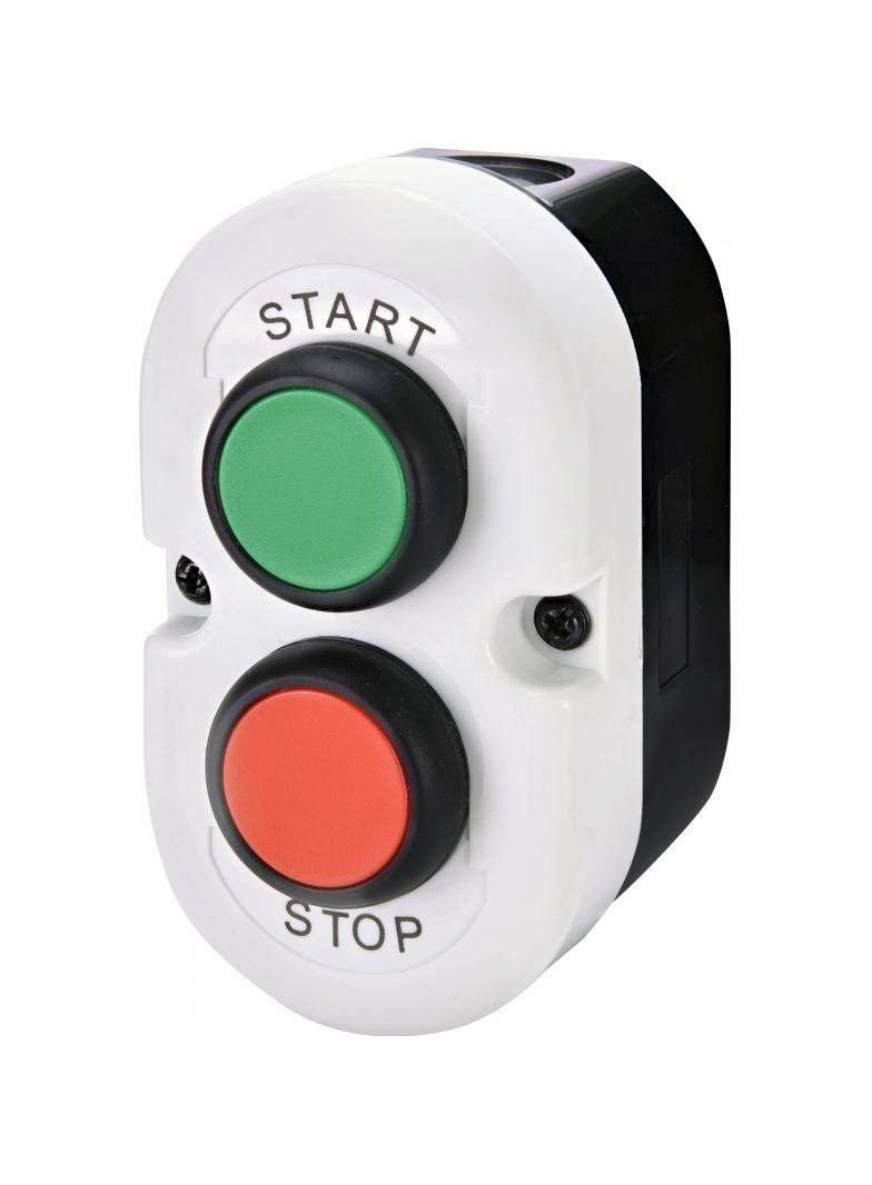 Kaseta szaro-czarna, START 1NO przycisk zielony, STOP 1NC przycisk czerwony ESE2-V4 004771442 ETI