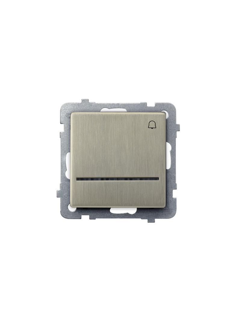 SONATA Łącznik zwierny  dzwonek  z podświetleniem niebieskim - kolor nowe srebro