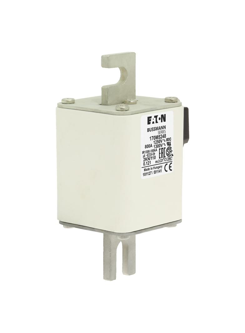 FUSE 800A 1250V 2KN/110 AR CU Wkładka szybka 800A AC 1250V rozmiar 2 61x77x138 mm aR DIN I 170M5248