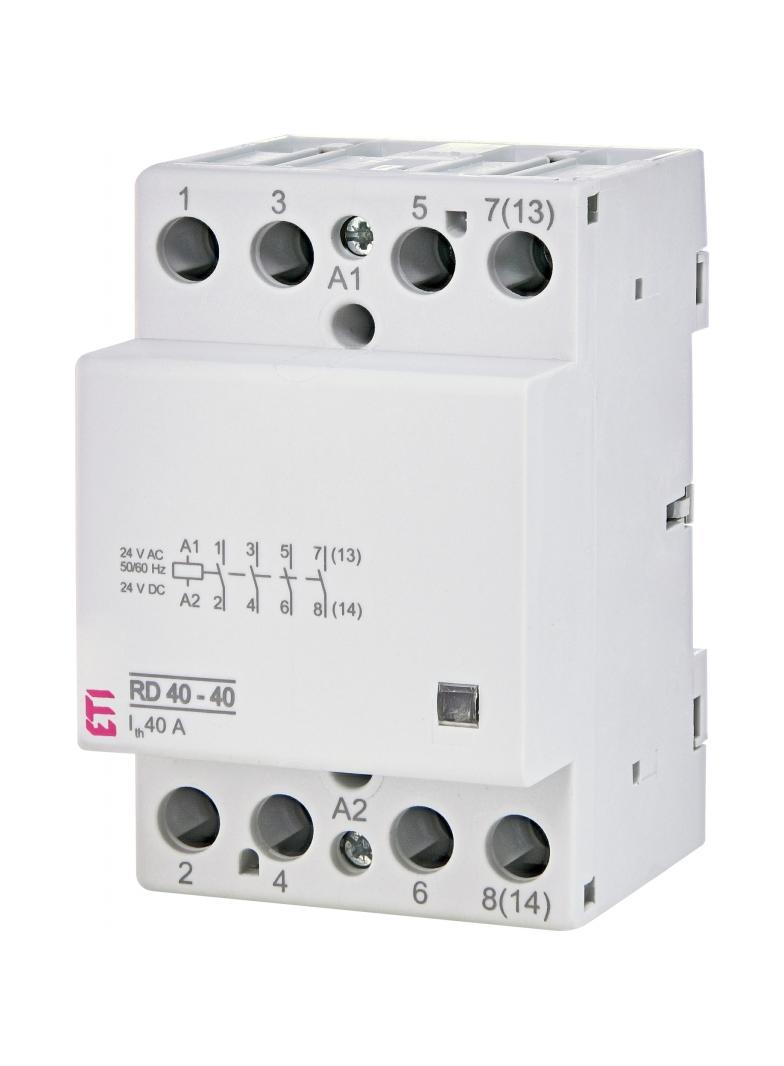 Stycznik modułowy 40A 4Z 3M 4P RD 40-40-24V AC/DC 002464019 ETI