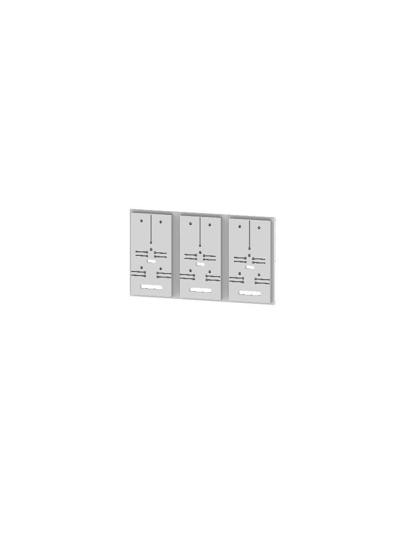 Płyta z 3 deskami licznikowymi do panelu o szerokości 3 (750 (1kpl.) DL-S3F 3-2.5 001342752 ETI