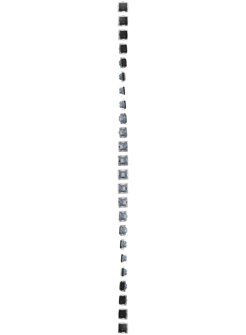Simon 54 Łącznik schodowy z podświetleniem LED bez piktogramu 10A 250V szybkozłączka czarny DW6L.01/X/49 KONTAKT