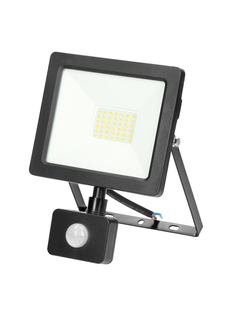 ALLED 30W Naświetlacz LED z PIR 2400lm IP44 4000K Alu+szkło FL/R-2 ORNO