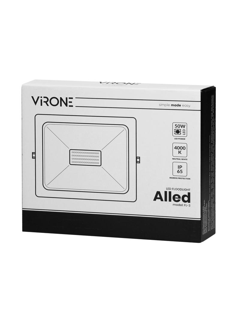 ALLED 50W Naświetlacz LED, 4000lm, IP65, 4000K, Alu+szkło FL-3 ORNO