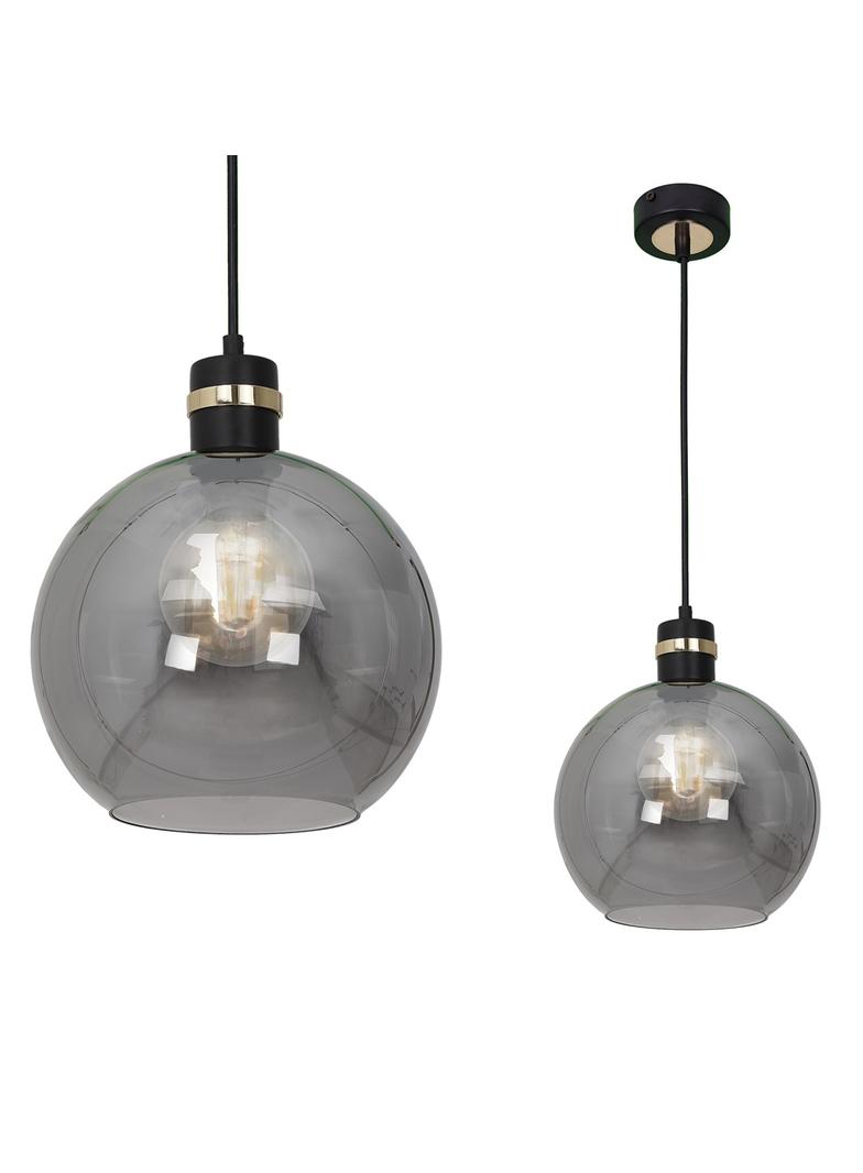 MILAGRO Lampa wisząca OMEGA BLACK/GOLD 1xE27