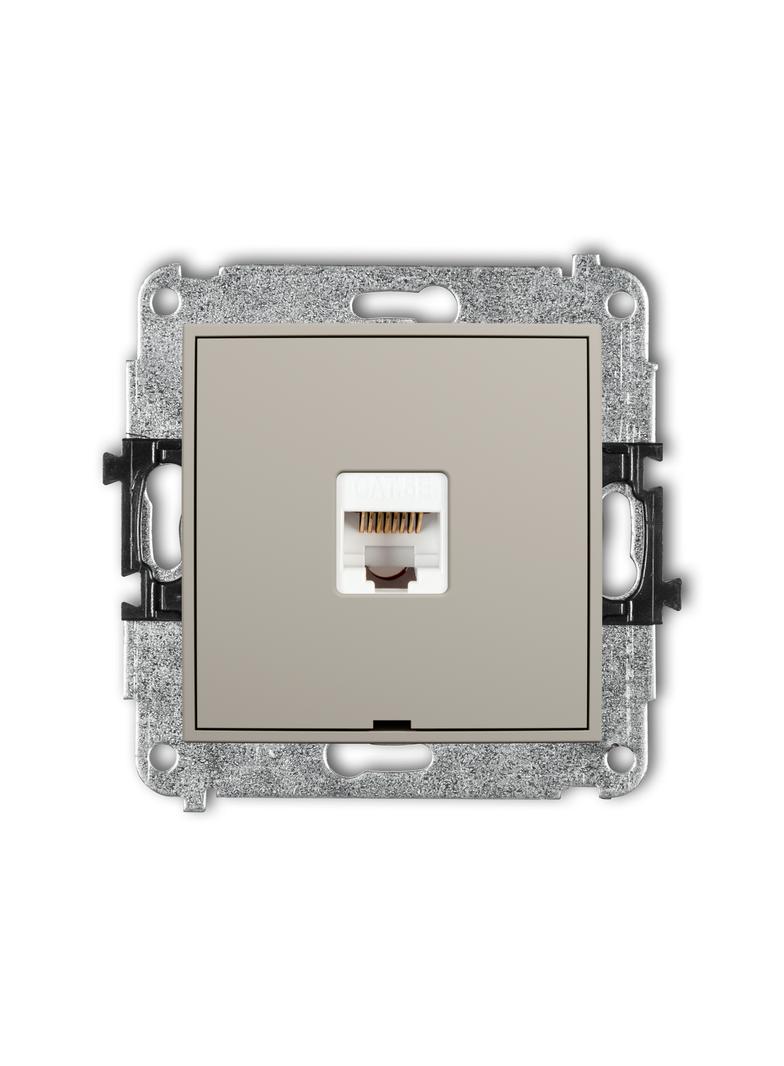 ICON Mechanizm gniazda komputerowego pojedynczego 1xRJ45, kat. 5e, 8-stykowy, bez pola opisowego tau