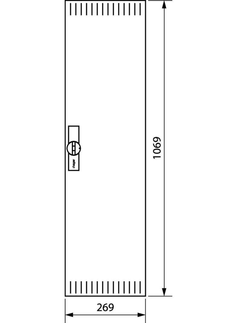 univers Drzwi prawe perforowane 1100x300mm IP3x